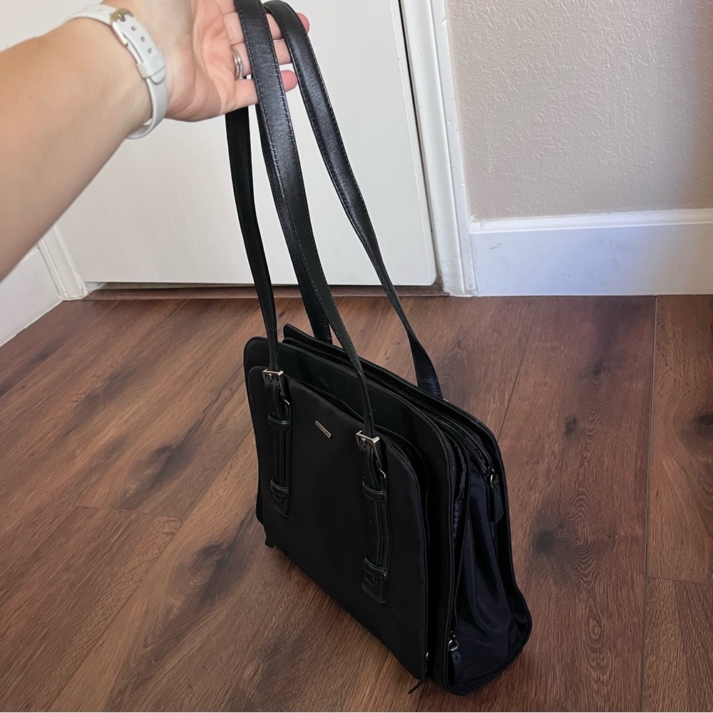 Francesco Biasia black nylon lap top work bag - Picture 2 of 14